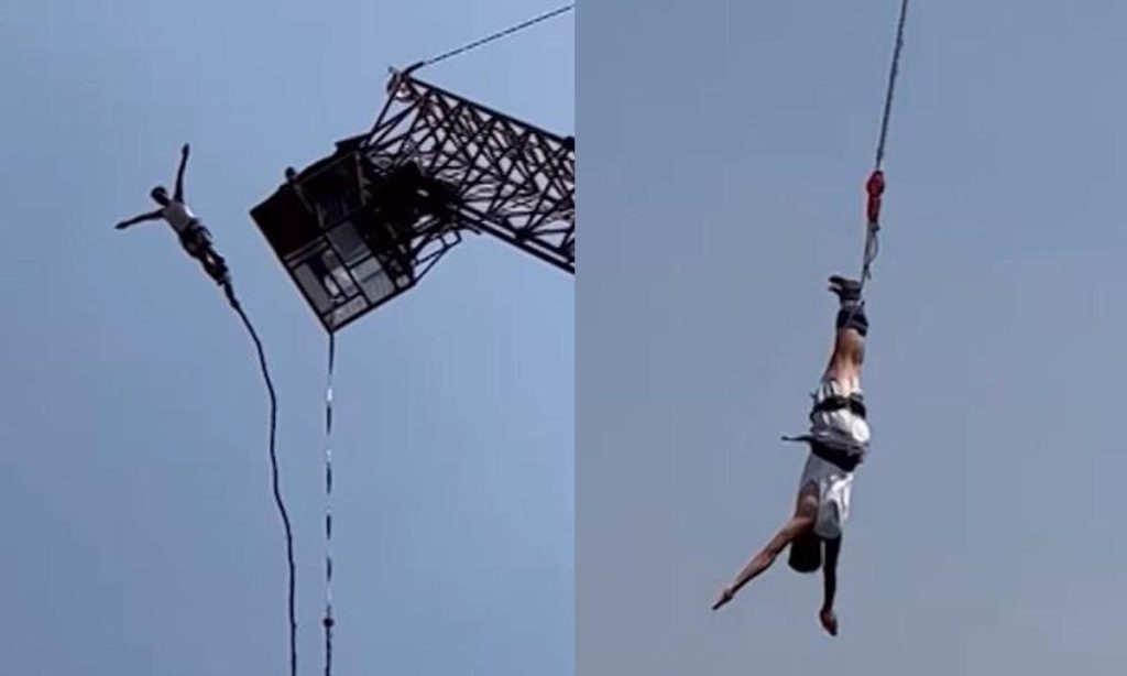 Turista sobrevive a caída libre tras romperse la cuerda en bungee jumping en Tailandia