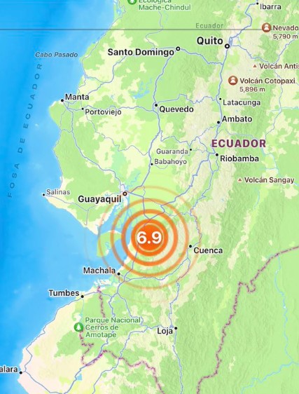 Terremoto de magnitud 7 sacude Ecuador y parte de la costa peruana