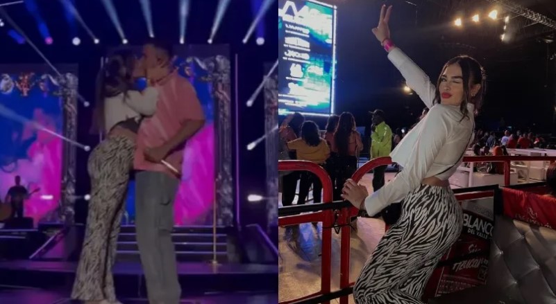 Hija de Mario Alberto Yepes besó a Romeo Santos en pleno concierto en Cali