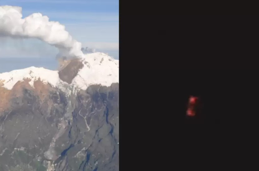 Extraña luz sorprendió a la comunidad aledaña en el Nevado del Ruiz