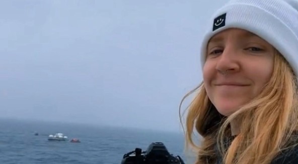 Instantes finales del submarino Titan a flote antes de perderse en el fondo del mar