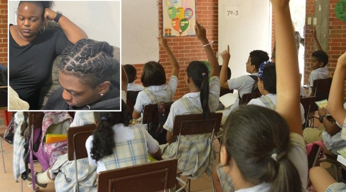 Suspenden a estudiante por peinado que lució en su colegio