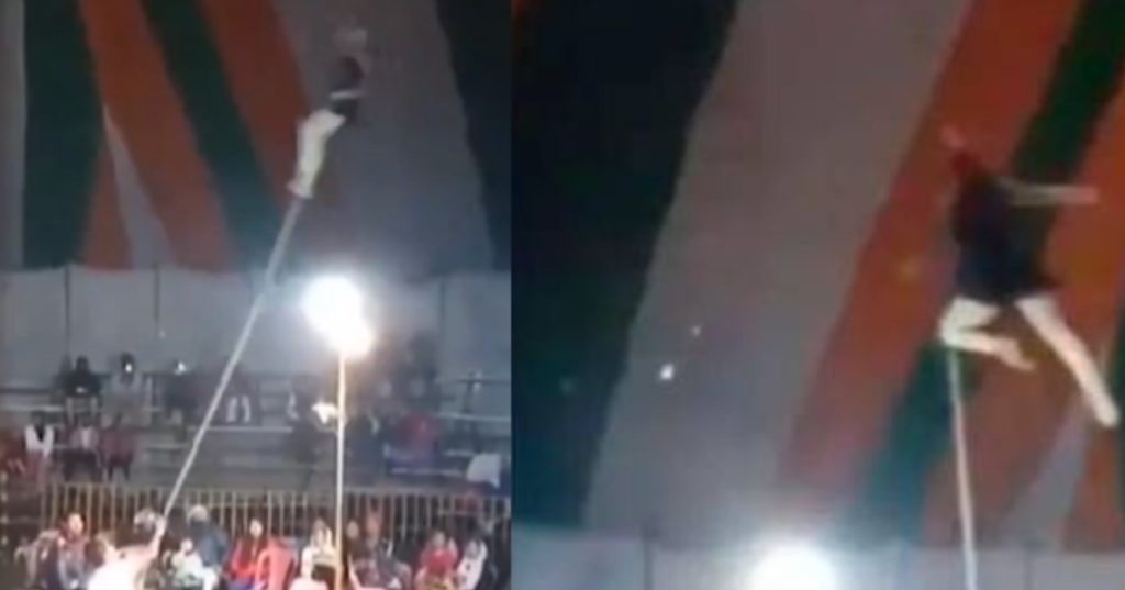 Joven acróbata murió en pleno show en circo indio