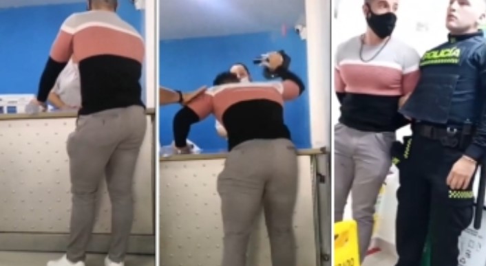 Indignación entre usuarios por fuerte agresión de un sujeto a empleada de Nueva EPS