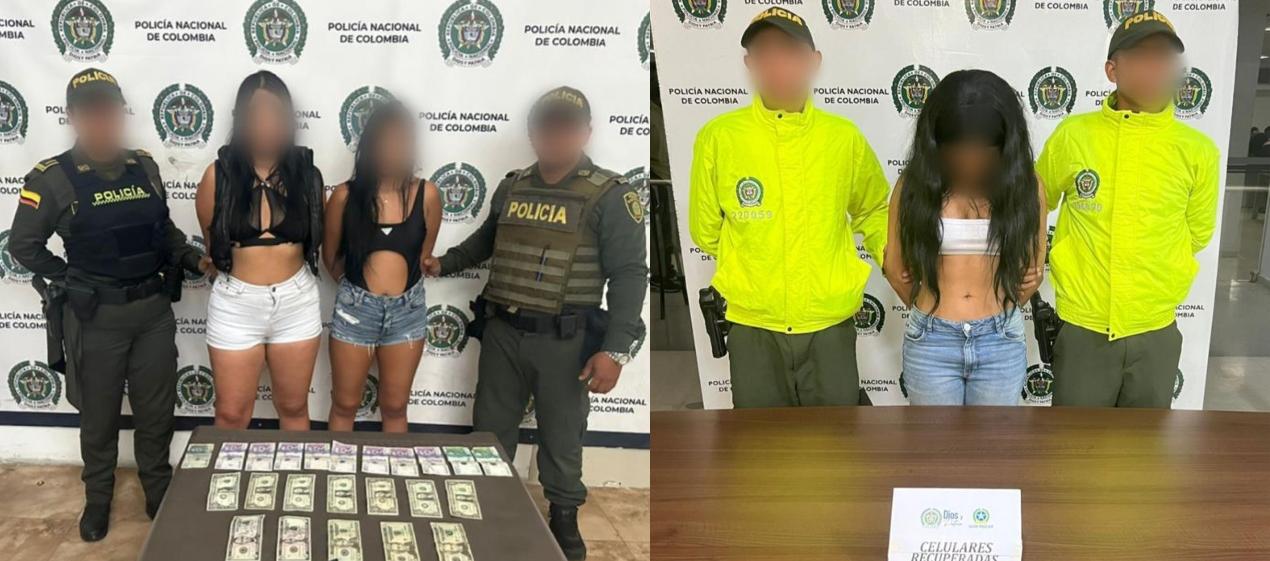 Las dos mujeres capturadas y la adolescente enfrentarán cargos. Foto: zonacero