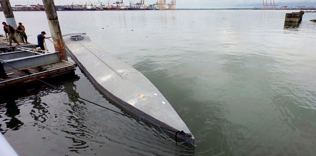 Submarino incautado por autoridades colombianas. Foto: Clarin