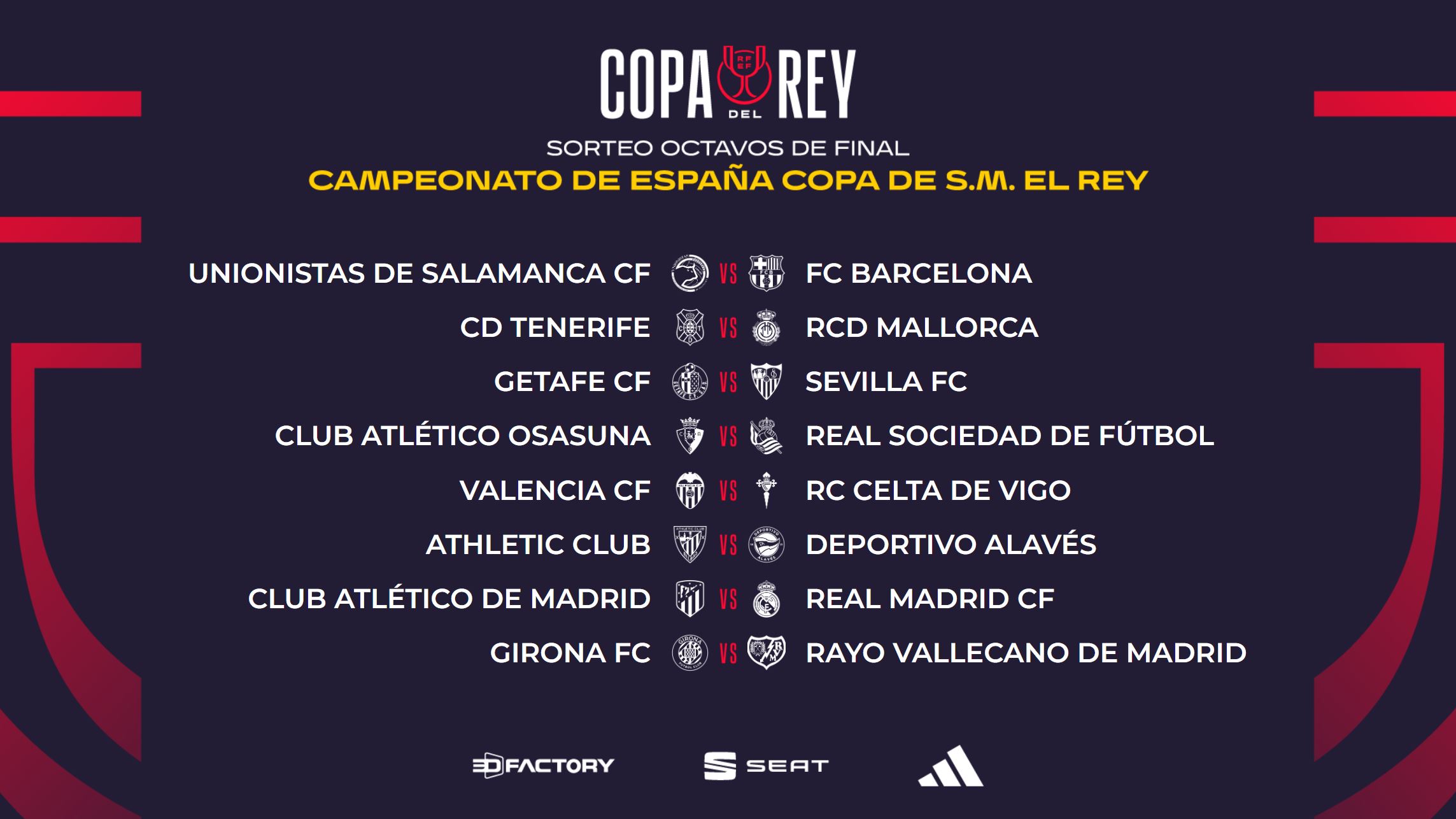 Sorteo de Copa de Rey. Foto: x.com/rfef