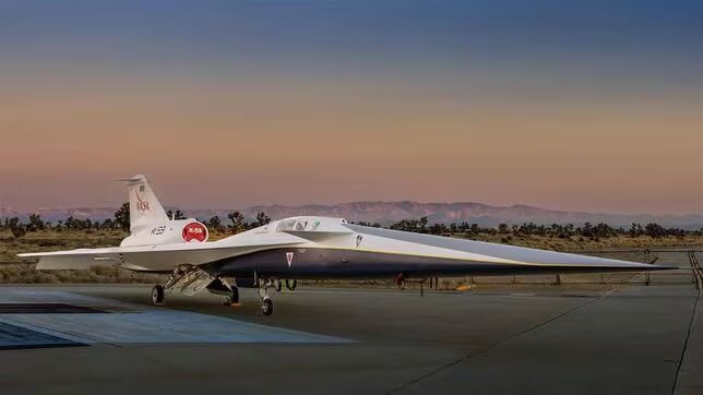 X-59 el avión supersónico. Foto: Lockheed Martin Skunkworks