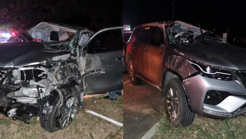 Accidente de tránsito donde estuvo involucrado el alcalde de Codazzi y su familia. Foto: elheraldo