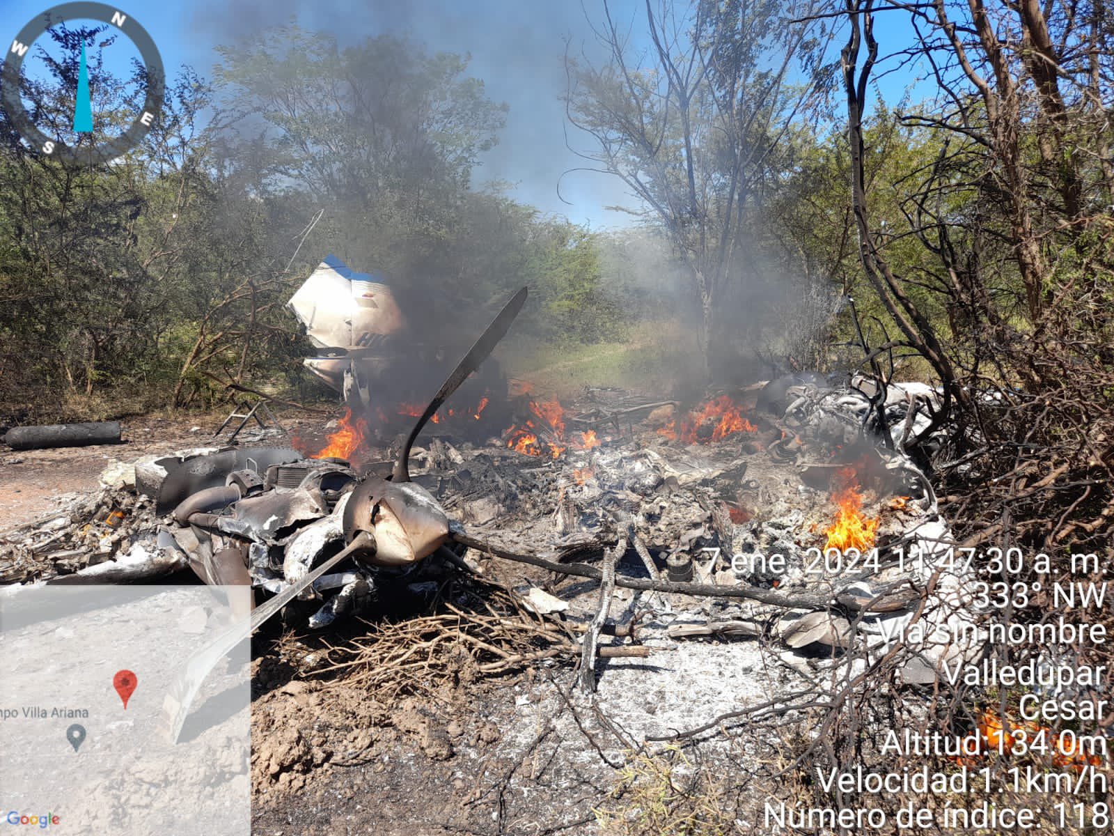 Tragedia aérea en Valledupar deja un muerto y cuatro heridos