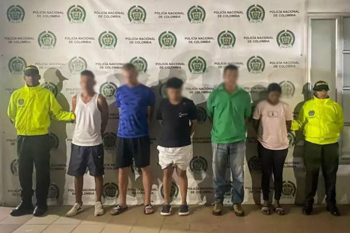 Presuntos implicados en la red criminal. Foto: vanguardia.com