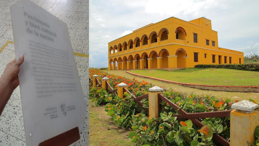 Placa retirada del Castillo de Salgar. Foto: El Heraldo