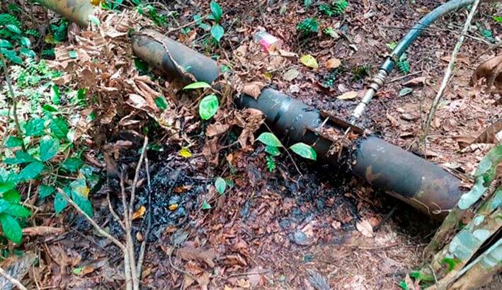 La explosión iba dirigida a una válvula de producción de hidrocarburos Foto: El Colombiano