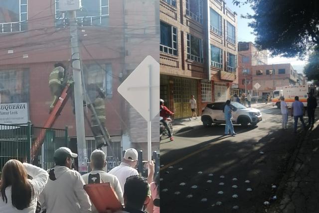 El accidente ocurrió cuando la víctima se encontraba sobre un poste. Foto: El Tiempo