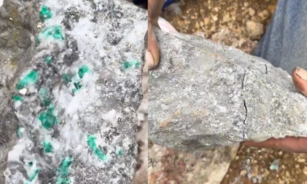 El basto hallazgo de esmeraldas que hicieron unos mineros en Boyacá