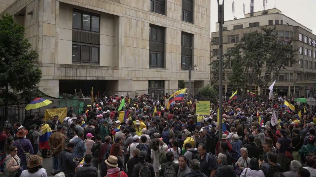 Manifestaciones registradas en el Palacio de Justicia de Bogotá. Foto: El País
