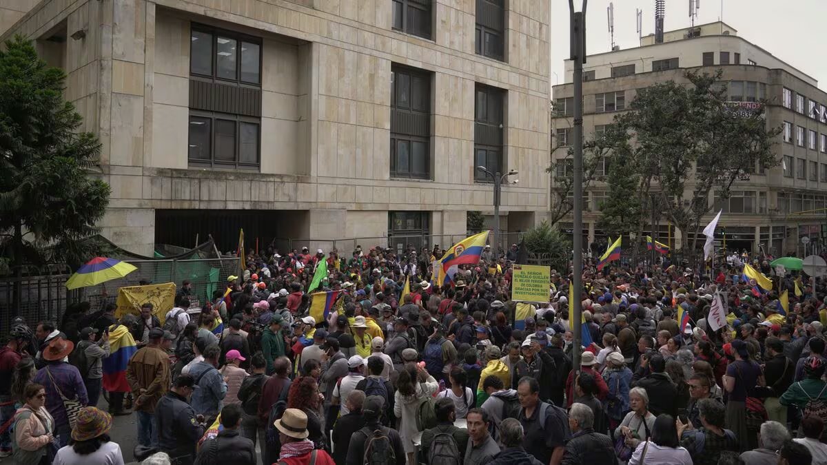 Manifestaciones registradas en el Palacio de Justicia de Bogotá. Foto: El País