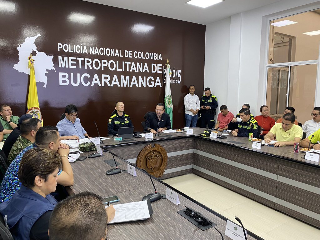 Puesto de Mando Unificado. Foto: Alcaldía de Bucaramanga.