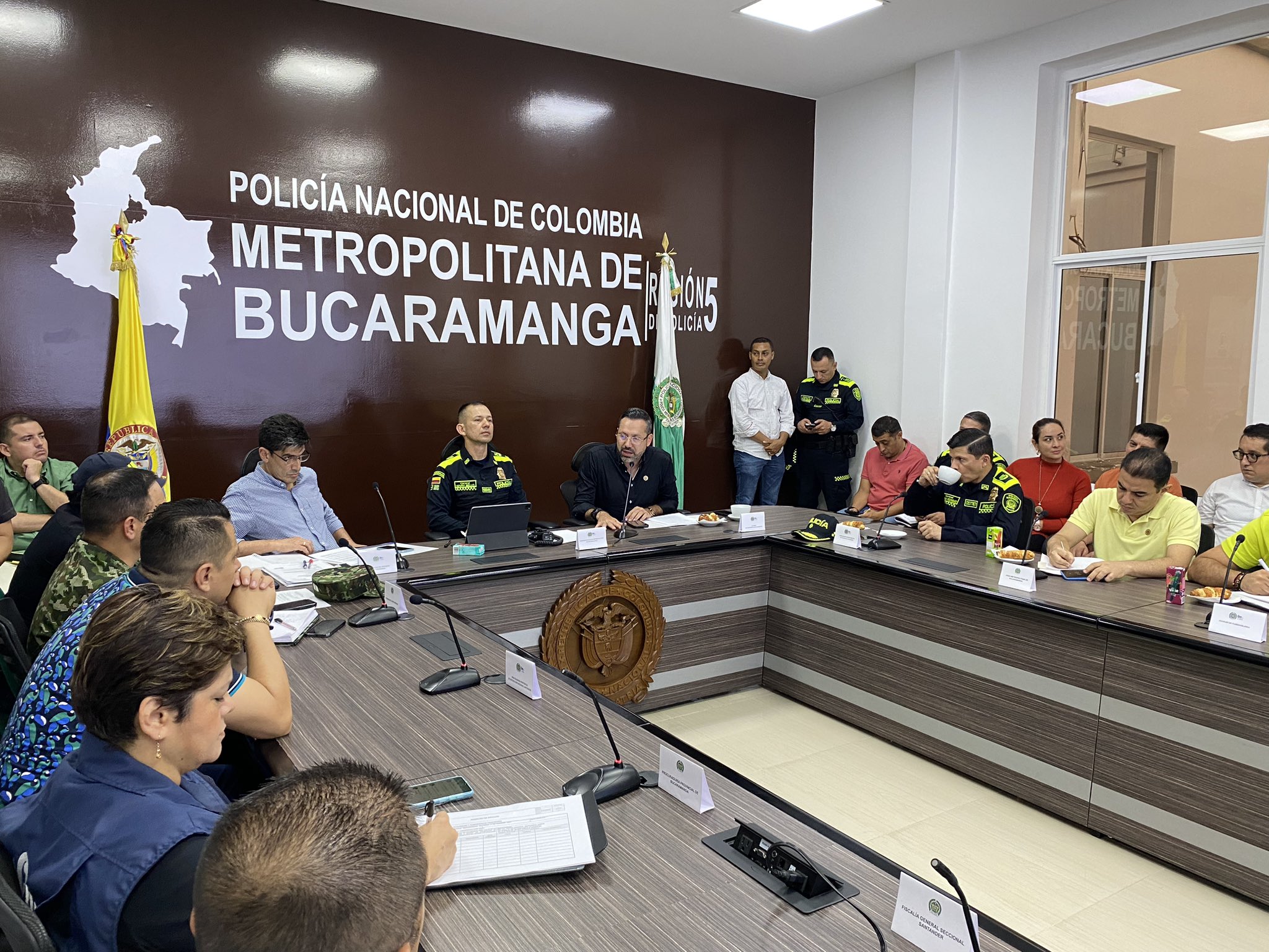 Puesto de Mando Unificado. Foto: Alcaldía de Bucaramanga.