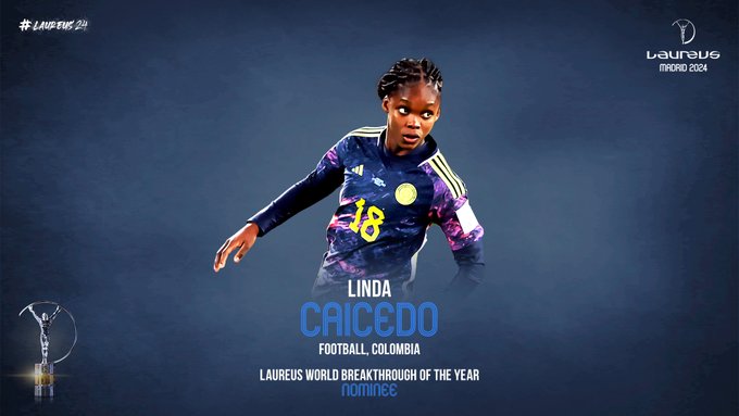 Linda Caicedo nominada a los Premios Laureus. Foto: x.com/LaureusSport