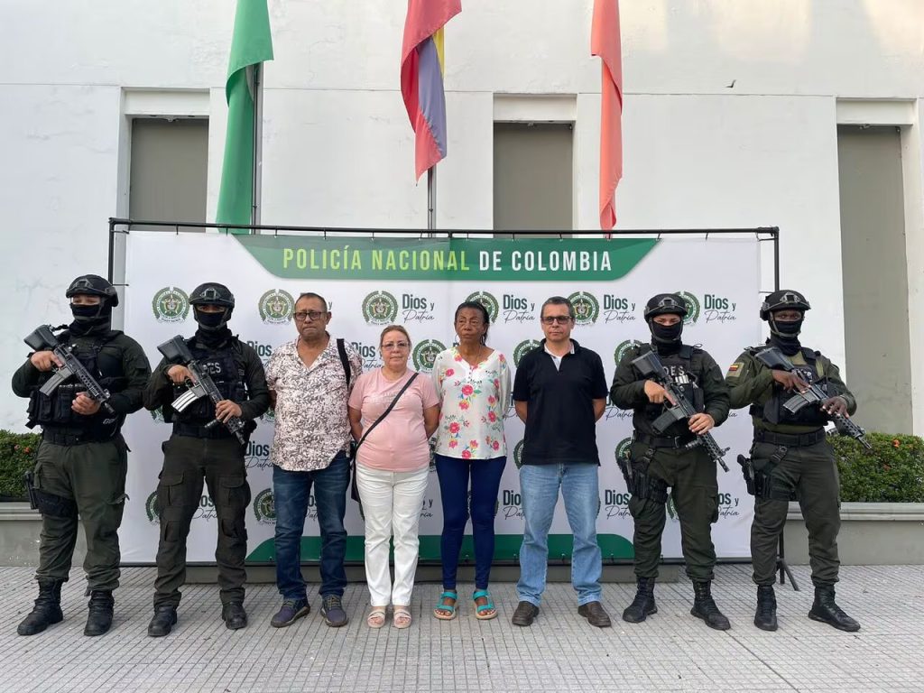 Captura de colaboradores de alias soya. Foto: Policía Nacional