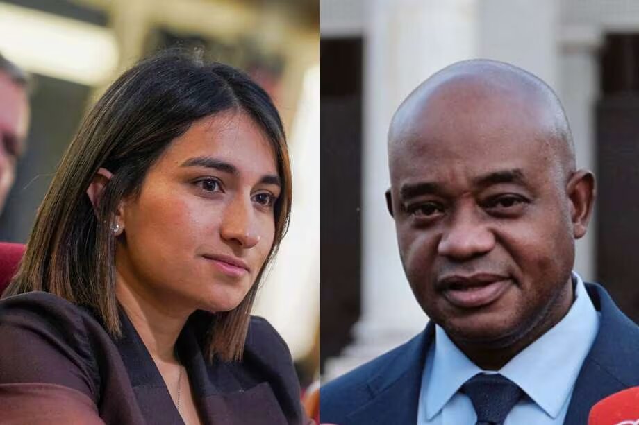 Laura Sarabia, nueva directora del Dapre y Luis Gilberto Murillo, canciller encargado. Foto: El Espectador