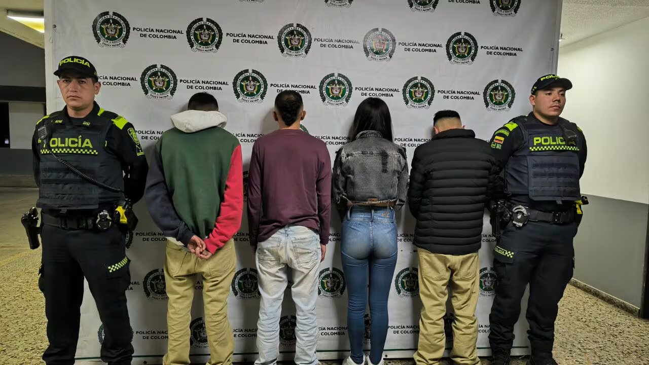 Captura de los involucrados en el hecho delictivo Foto: Policía Nacional