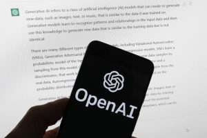 El logotipo de OpenAI. Foto: AP