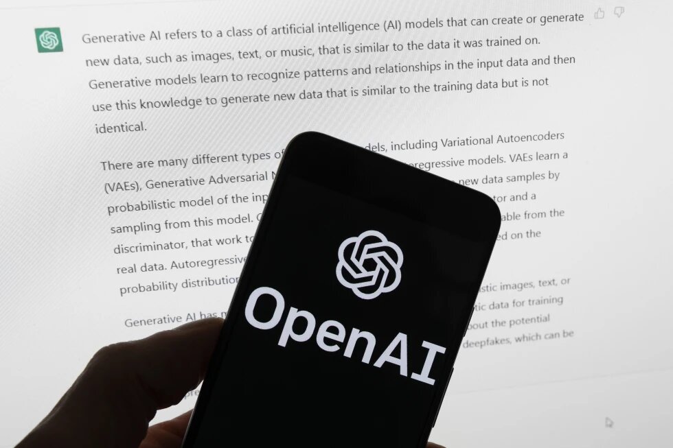 El logotipo de OpenAI. Foto: AP
