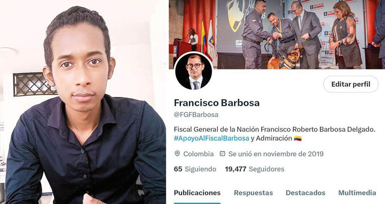 Joven que creó perfil ficticio del fiscal Barbosa: Estoy muy tranquilo, el error fue el presidente Petro