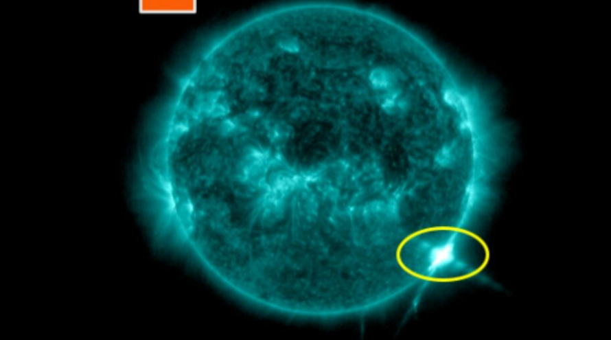Llamarada solar de clase X. Foto: x.com/NWSSWPC