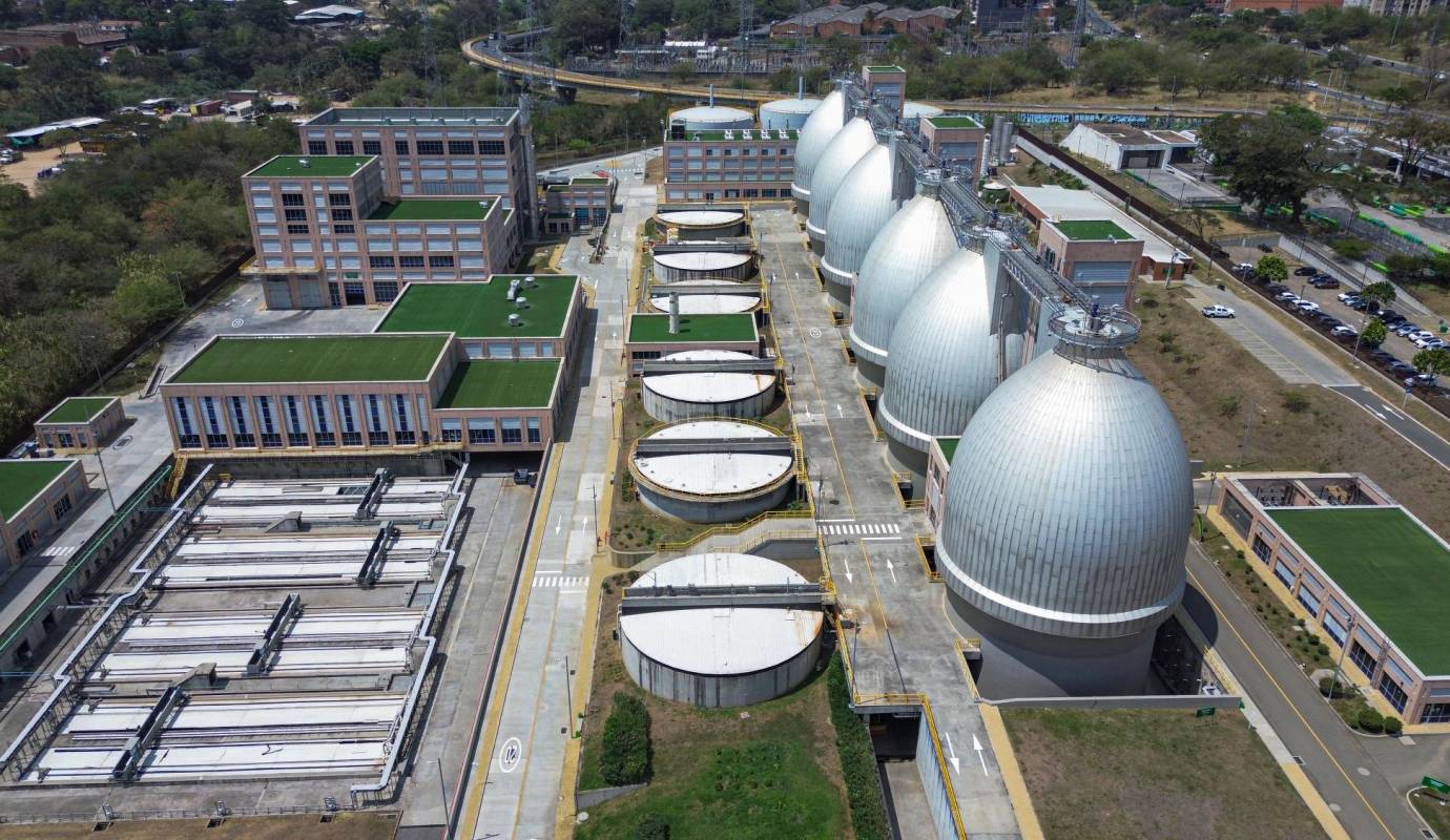 Planta de Tratamiento de Aguas Claras en Bello. Foto: El Colombiano