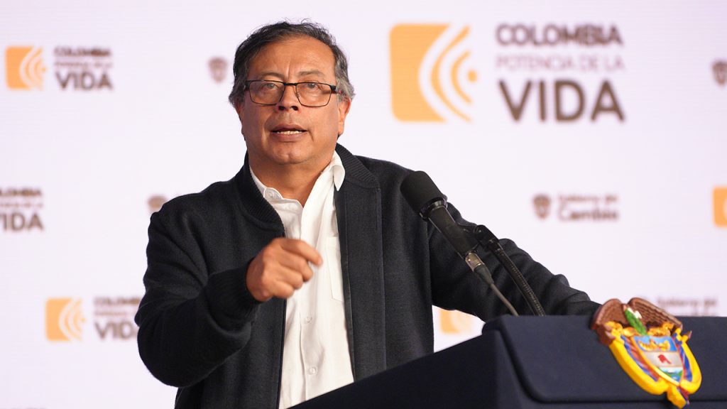 El presidente Gustavo Petro