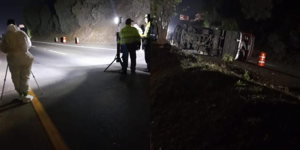 Accidente de bus en vía Bogotá-Tunja. Foto: El Tiempo