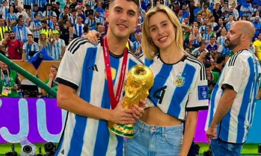 Exesposa de Exequiel Palacios subastó la camisetas y medalla del campeón Mundial de Qatar 2022