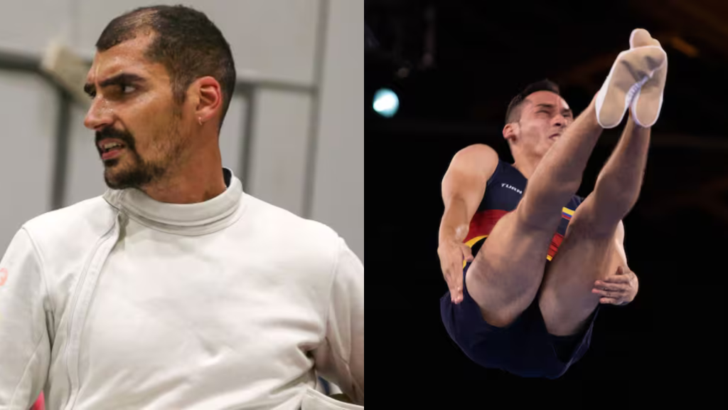 Jhon Rodríguez (Esgrima) y Ángel Hernández (Gimnasia, trampolín) Foto. Paragrafo