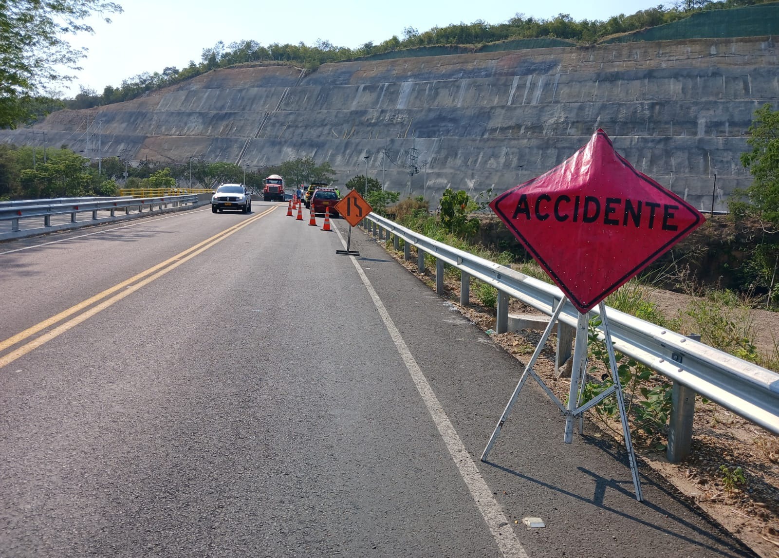 Lugar del siniestro Foto: @ViaSumapaz