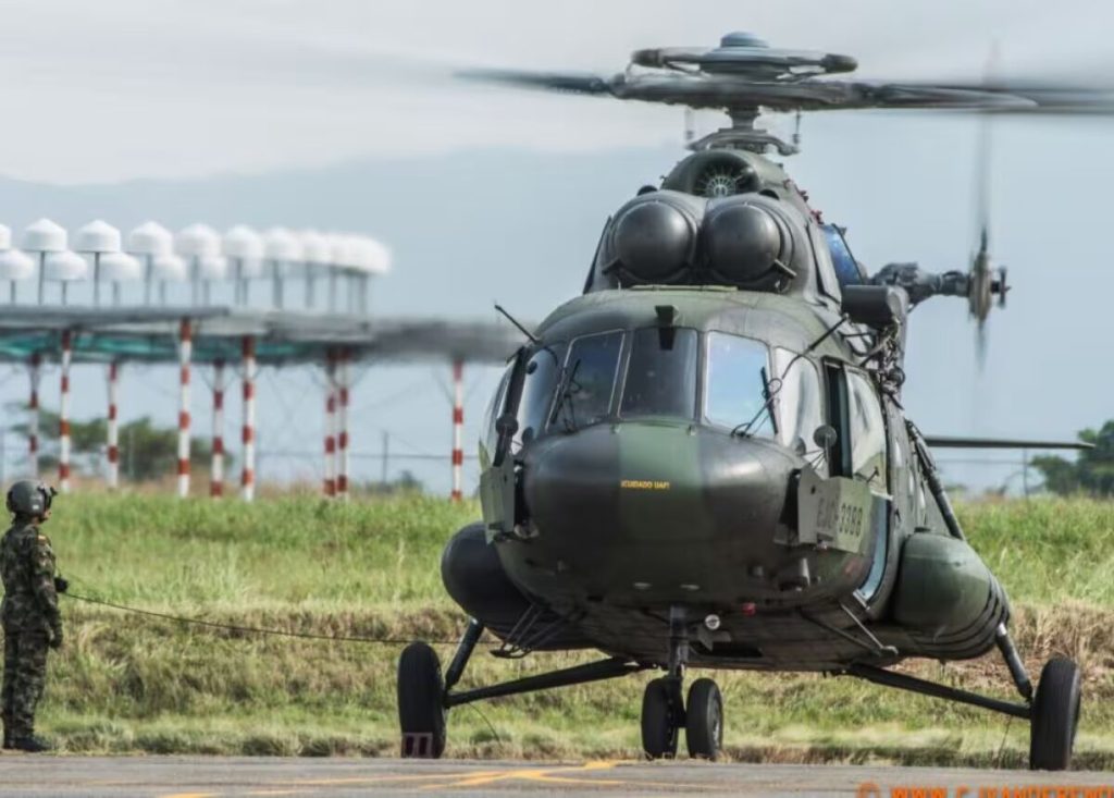 Helicóptero tipo MI 17. Foto: caracol