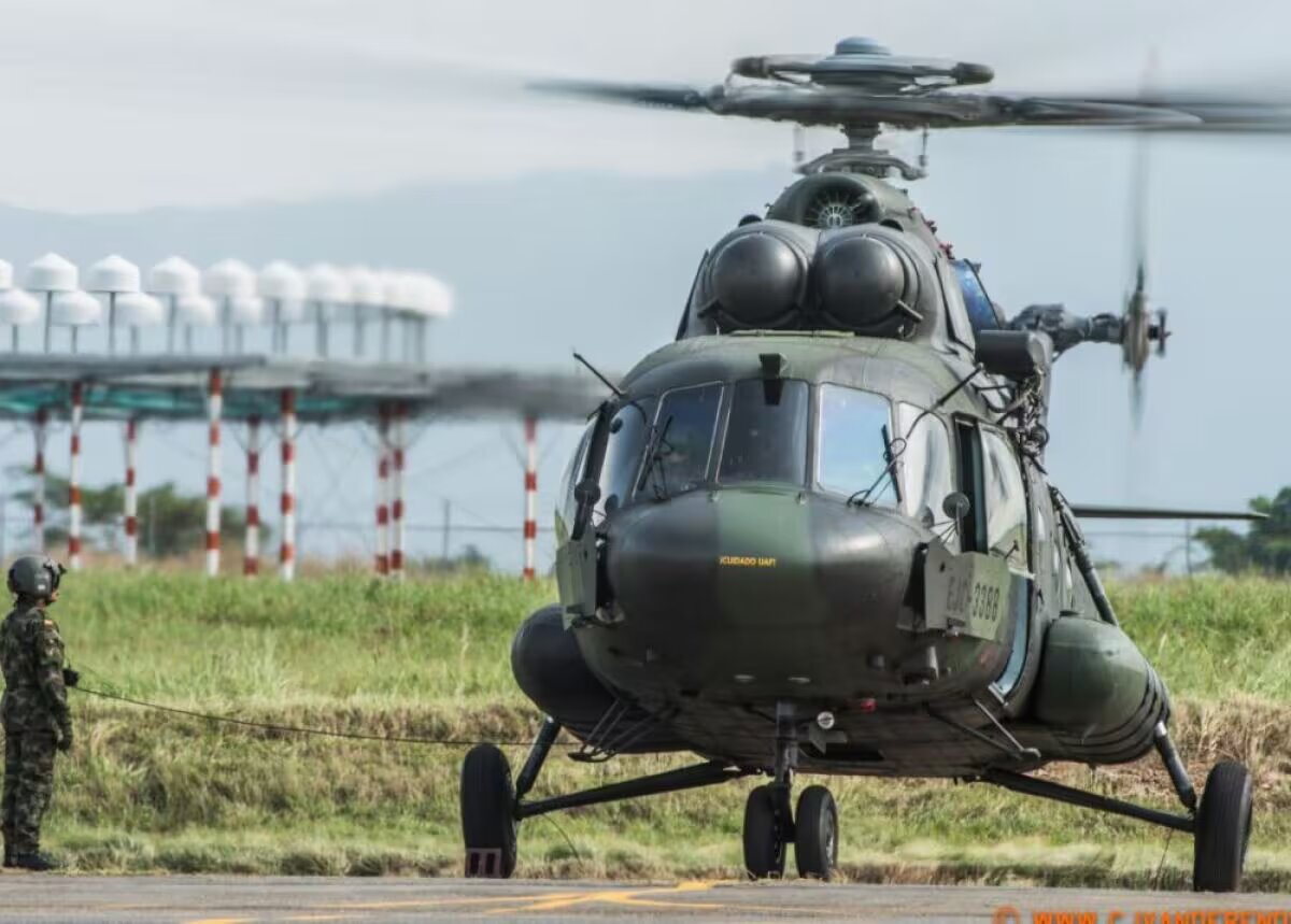 Helicóptero tipo MI 17. Foto: caracol