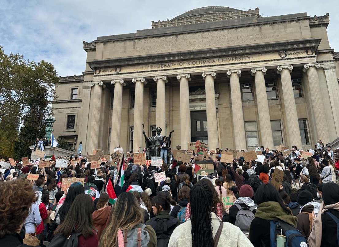 Arrestan a 108 estudiantes en protesta pro-palestina en la Universidad de Columbia
