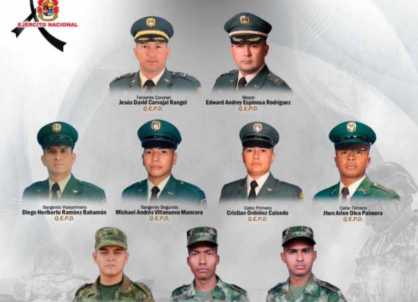 Nueve militares murieron en trágico accidente de helicóptero al sur de Bolívar