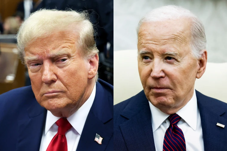 Candidato presidencial Donald Trump y Presidente Joe Biden Foto: Getty Images