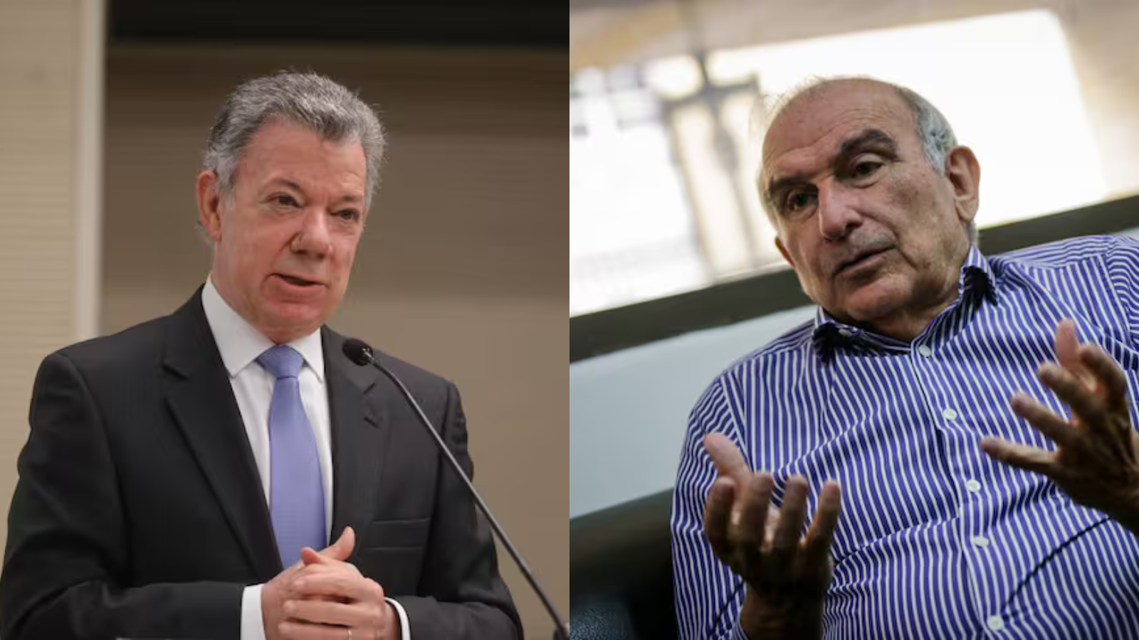 El expresidente Juan Manuel Santos y el senador Humberto de la Calle Foto: Europa Press News / Colprensa