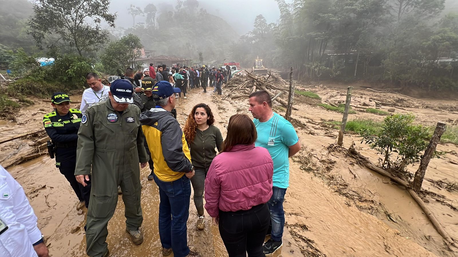 Emergencia presentada en las veredas La Honda y Zarcitos, en Montebello. Foto: twitter.com/DagranAntioquia