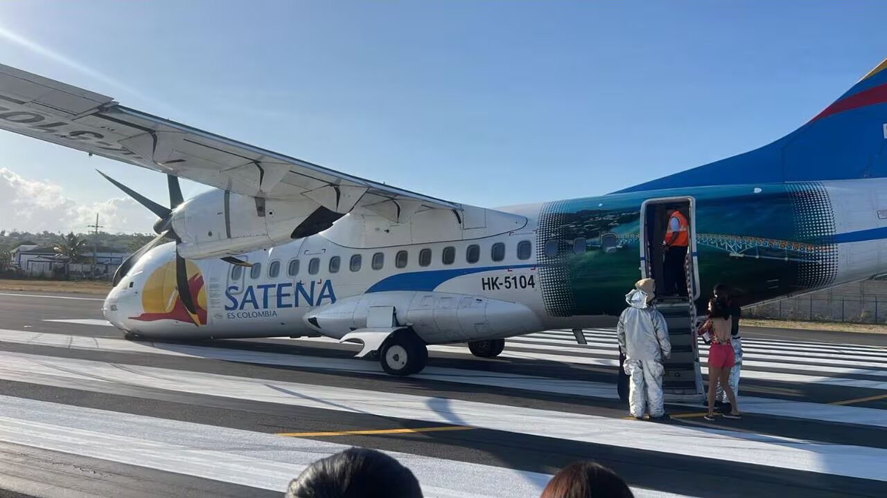 Avión de satena sufrió accidente en el despegue Foto: Semana