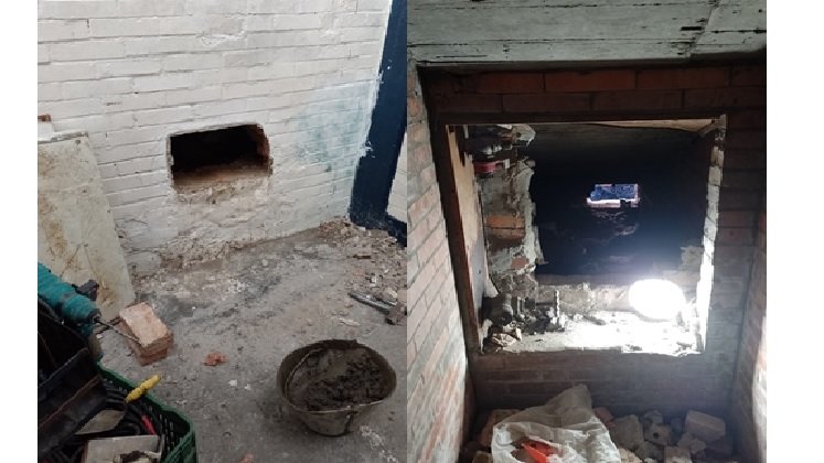 Tunel en el pabellón 14 de la cárcel de Cúcuta Foto: La Opinión