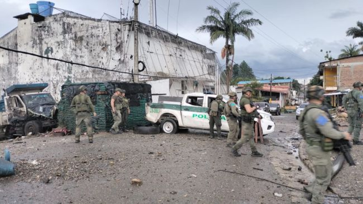 Estación de Policía en Morales, Cauca. Foto: LaFm