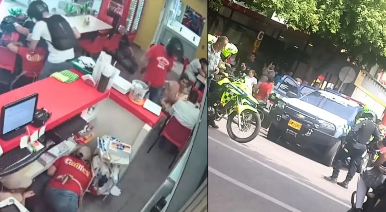 Ladrón fue abatido por un comensal cuando entró a robar a un restaurante