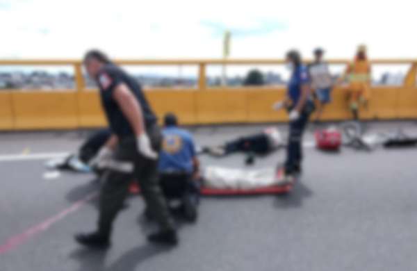 Accidente en la prácitca de Gravity Bike en Calarcá Foto: elquindianoinfo