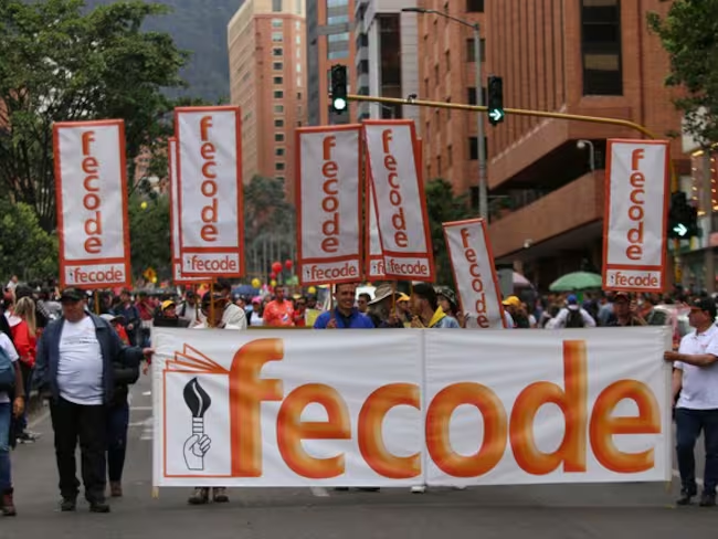 Marcha FECODE Foto: Colprensa